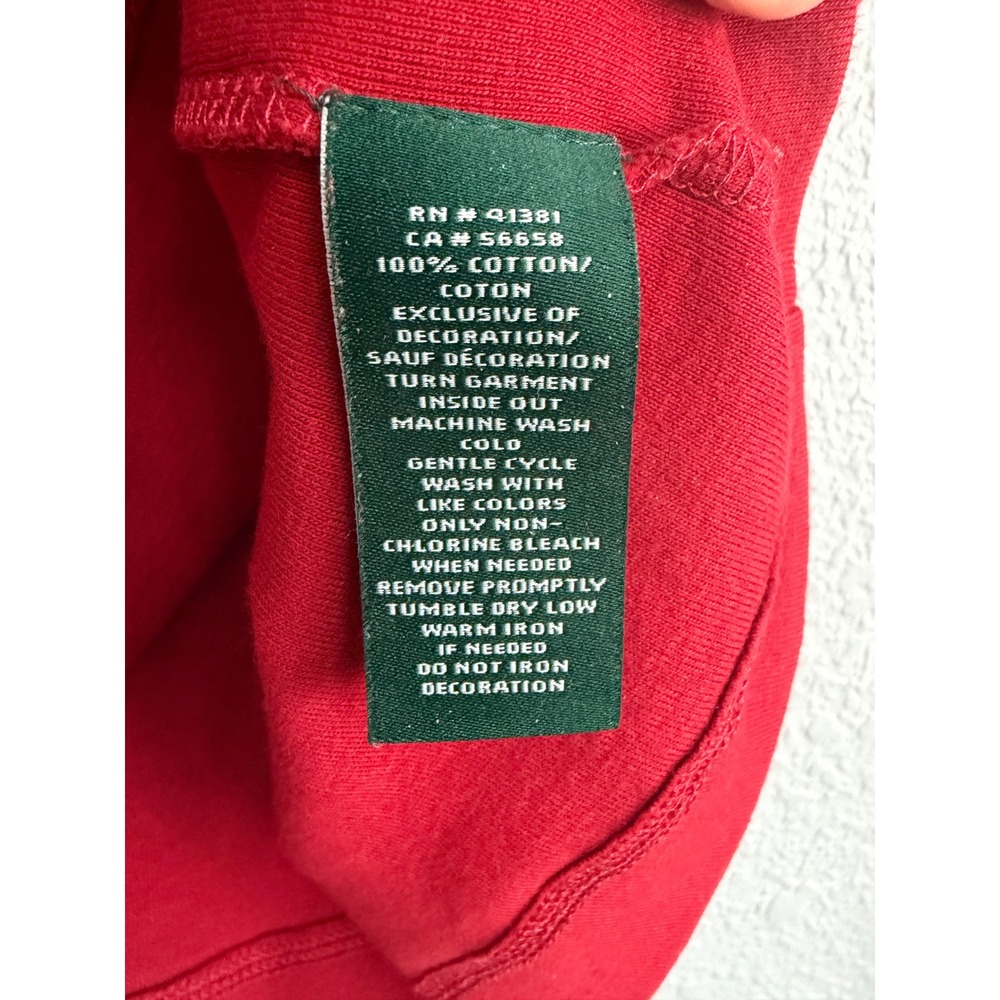Lauren Ralph Lauren Red Long Sleeve Top Suede Elbow Patch Shoulder Zip Small - Picture 5 of 7